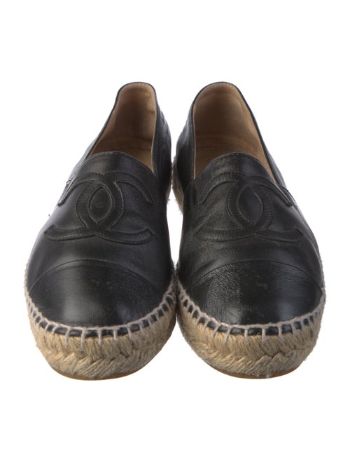 Chanel Interlocking CC Logo Lambskin Espadrilles
