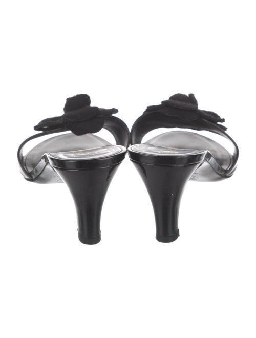 Chanel Interlocking CC Logo Patent Leather Mules