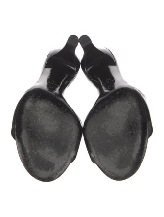 Chanel Interlocking CC Logo Patent Leather Mules