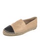 Chanel Interlocking CC Logo Leather Espadrilles