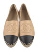 Chanel Interlocking CC Logo Leather Espadrilles