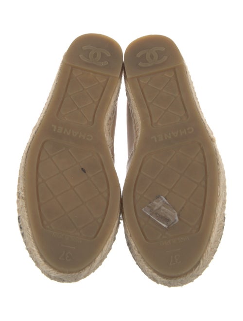 Chanel Interlocking CC Logo Leather Espadrilles