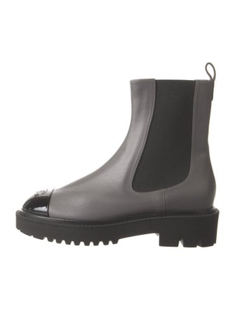 Chanel 2022 Interlocking CC Logo Chelsea Boots