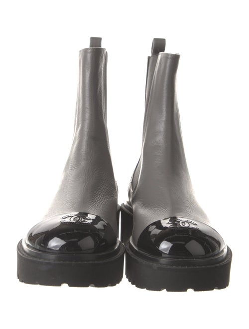 Chanel 2022 Interlocking CC Logo Chelsea Boots