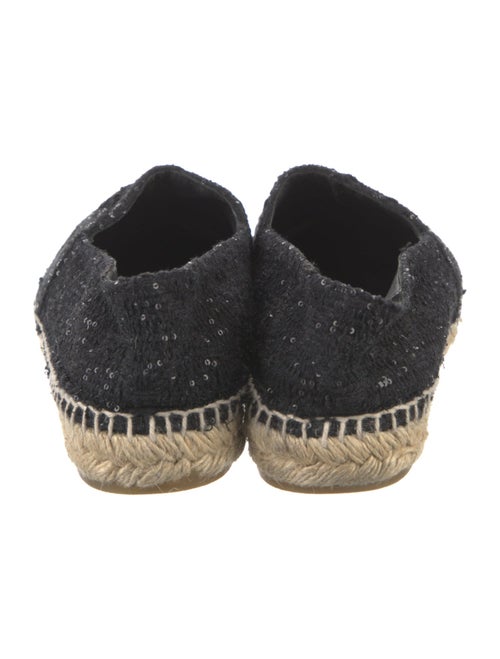 Chanel Interlocking CC Logo Tweed Espadrilles