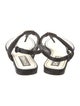 Chanel 2023 Interlocking CC Logo T-Strap Sandals