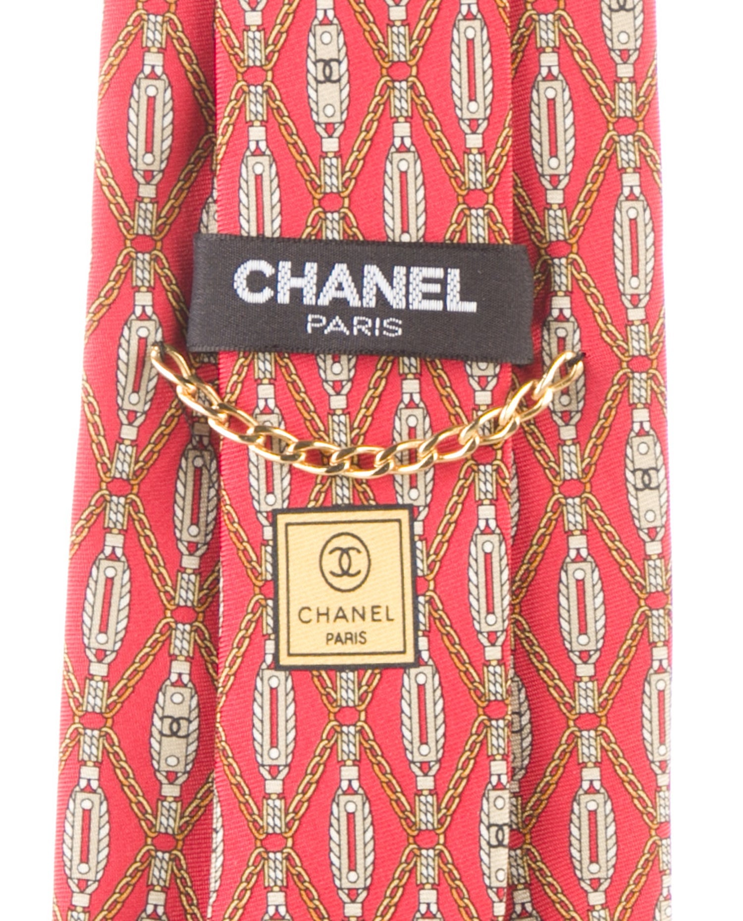 Chanel Vintage Silk CC Tie