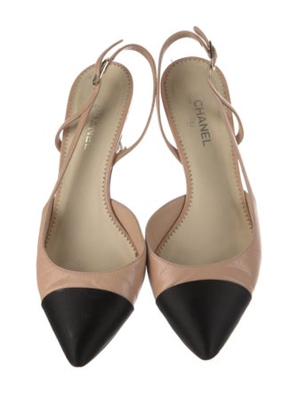 Chanel 2013 Interlocking CC Logo Slingback Pumps