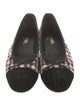 Chanel Interlocking CC Logo Tweed Ballet Flats