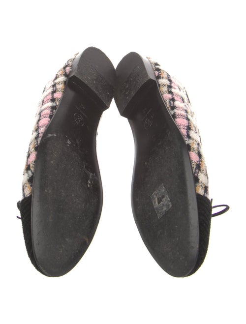 Chanel Interlocking CC Logo Tweed Ballet Flats