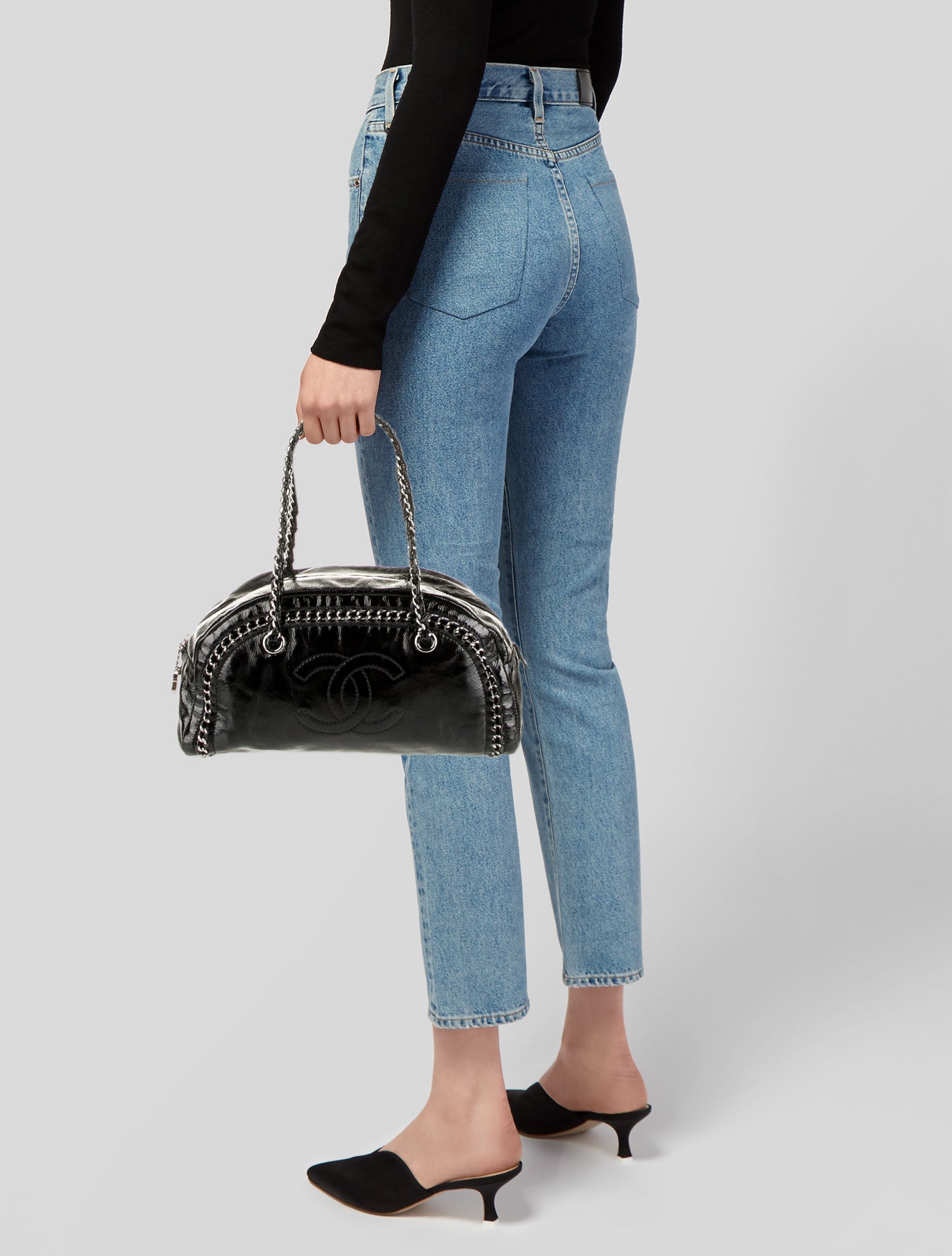 CHANEL150ML daishin Chanel 2022 Denim Pearl Crush Rectangular Mini Flap Bag w