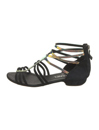 Chanel 2012 Interlocking CC Logo Gladiator Sandals