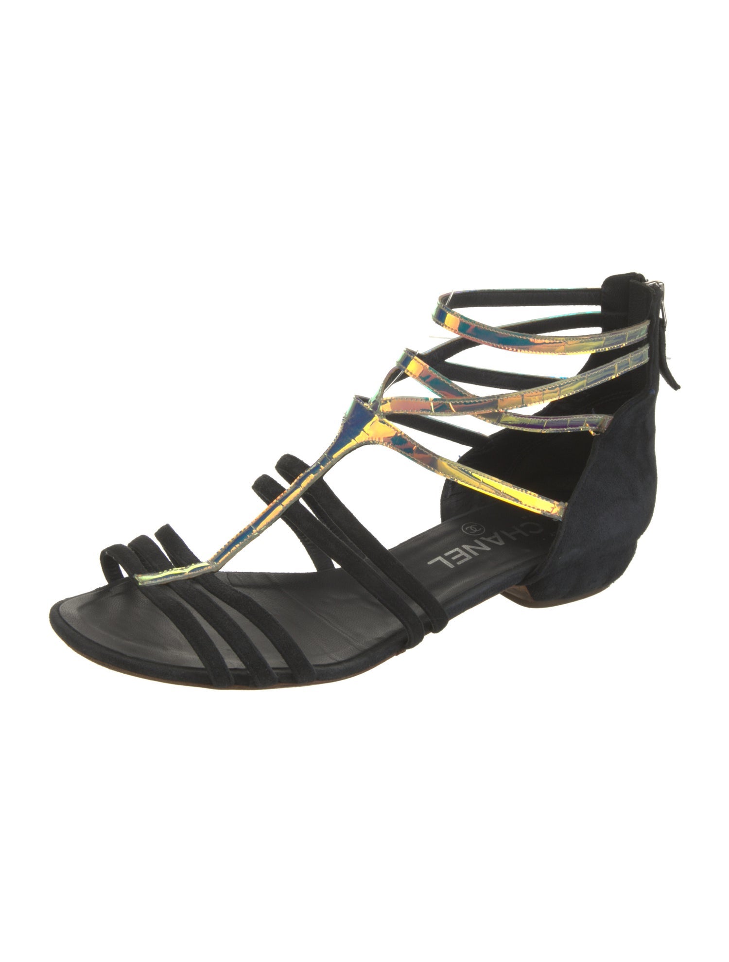 Chanel 2012 Interlocking CC Logo Gladiator Sandals