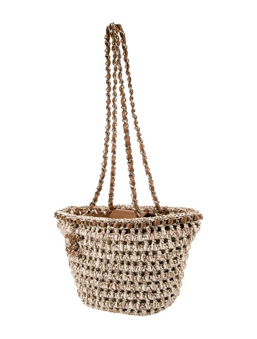 Chanel 2023 Small Crochet Mixed Fibers Shopping Tote
