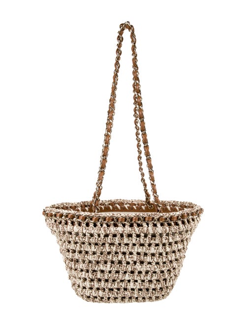 Chanel 2023 Small Crochet Mixed Fibers Shopping Tote