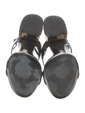 Chanel 2017 Interlocking CC Logo Slingback Sandals