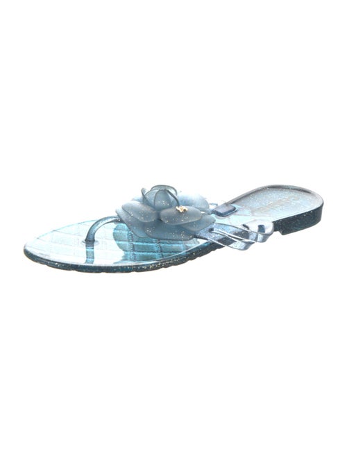 Chanel Interlocking CC Logo Rubber Slides