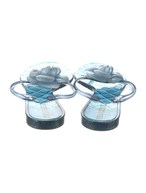 Chanel Interlocking CC Logo Rubber Slides