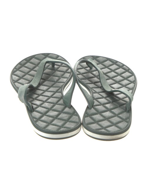 Chanel Interlocking CC Logo Suede Slides