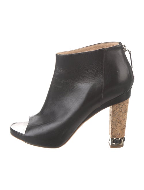 Chanel Interlocking CC Logo Leather Boots