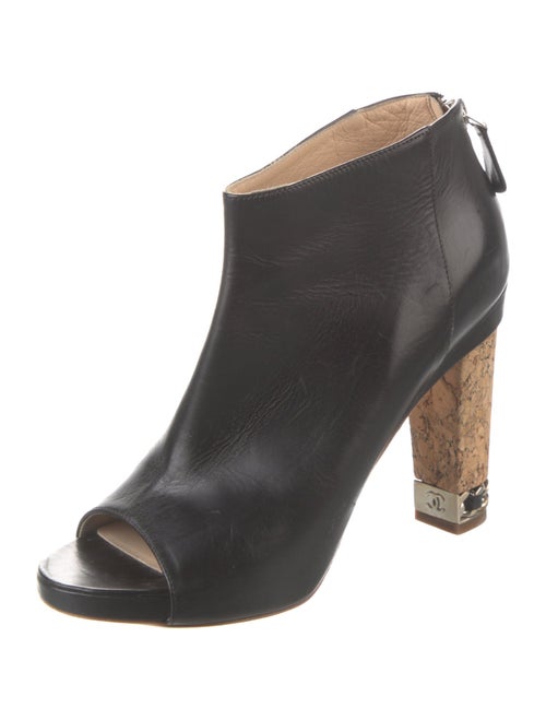 Chanel Interlocking CC Logo Leather Boots