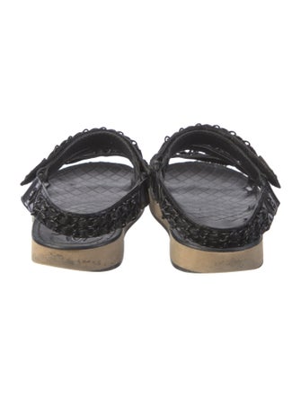 Chanel 2022 Interlocking CC Logo Slingback Sandals