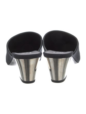 Chanel Interlocking CC Logo Canvas Mules