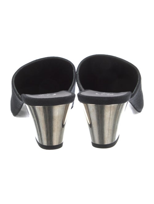 Chanel Interlocking CC Logo Canvas Mules