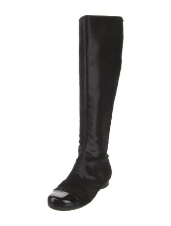 Chanel 2005 Interlocking CC Logo Riding Boots
