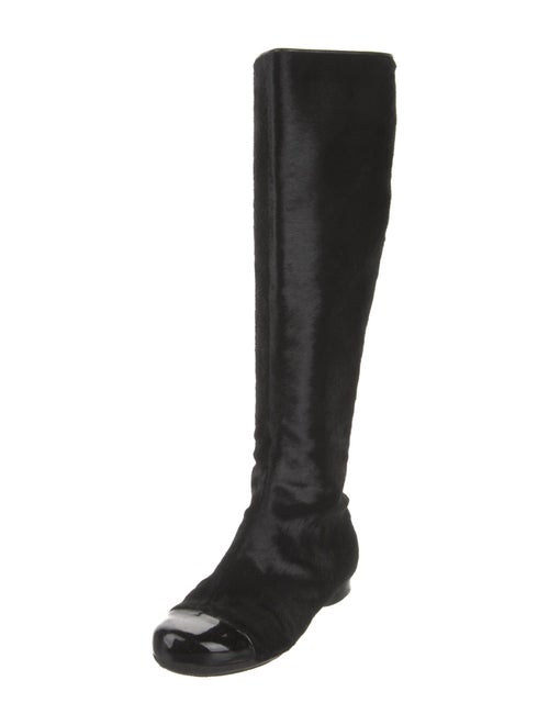 Chanel 2005 Interlocking CC Logo Riding Boots