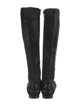 Chanel 2005 Interlocking CC Logo Riding Boots