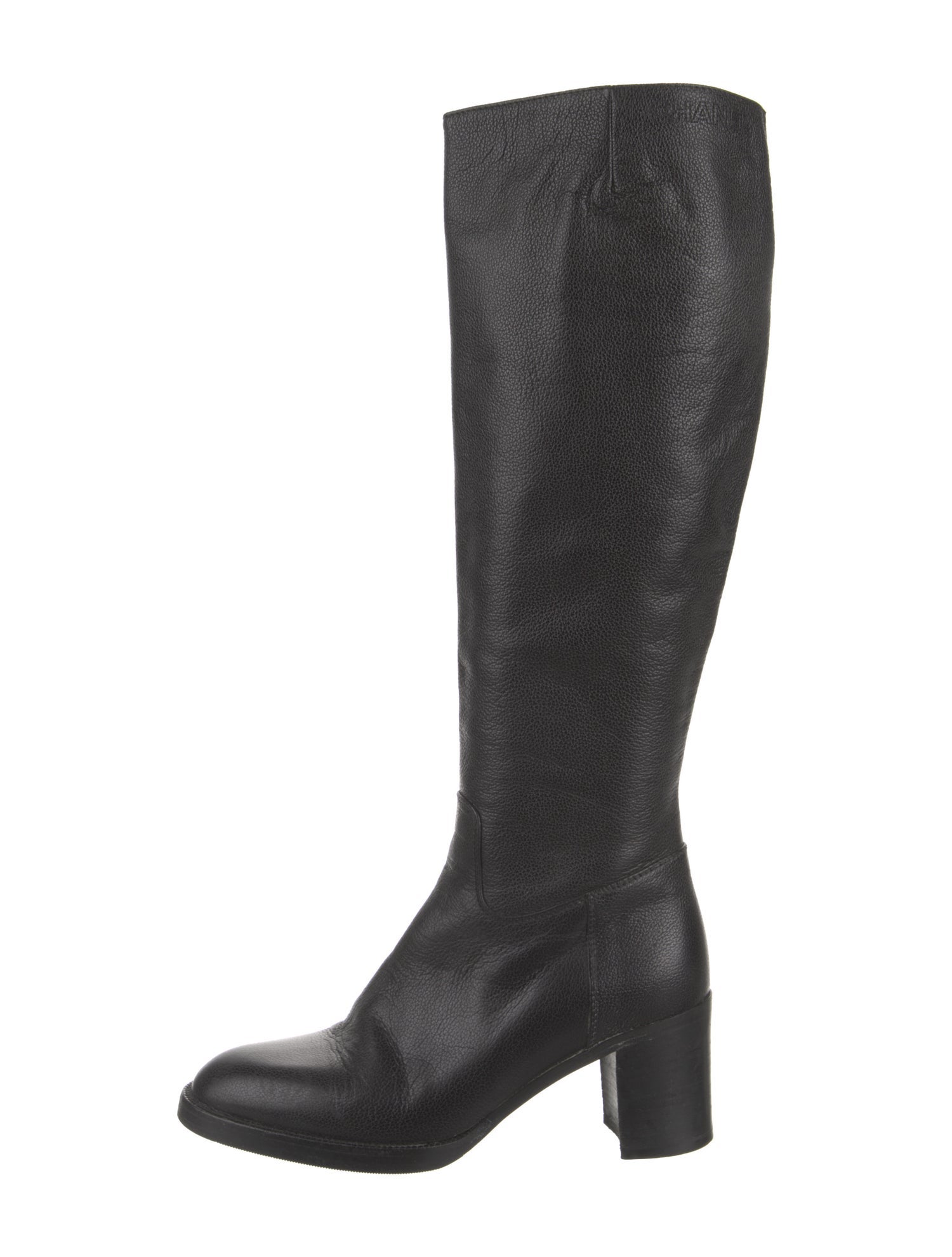 Chanel Leather Riding Boots