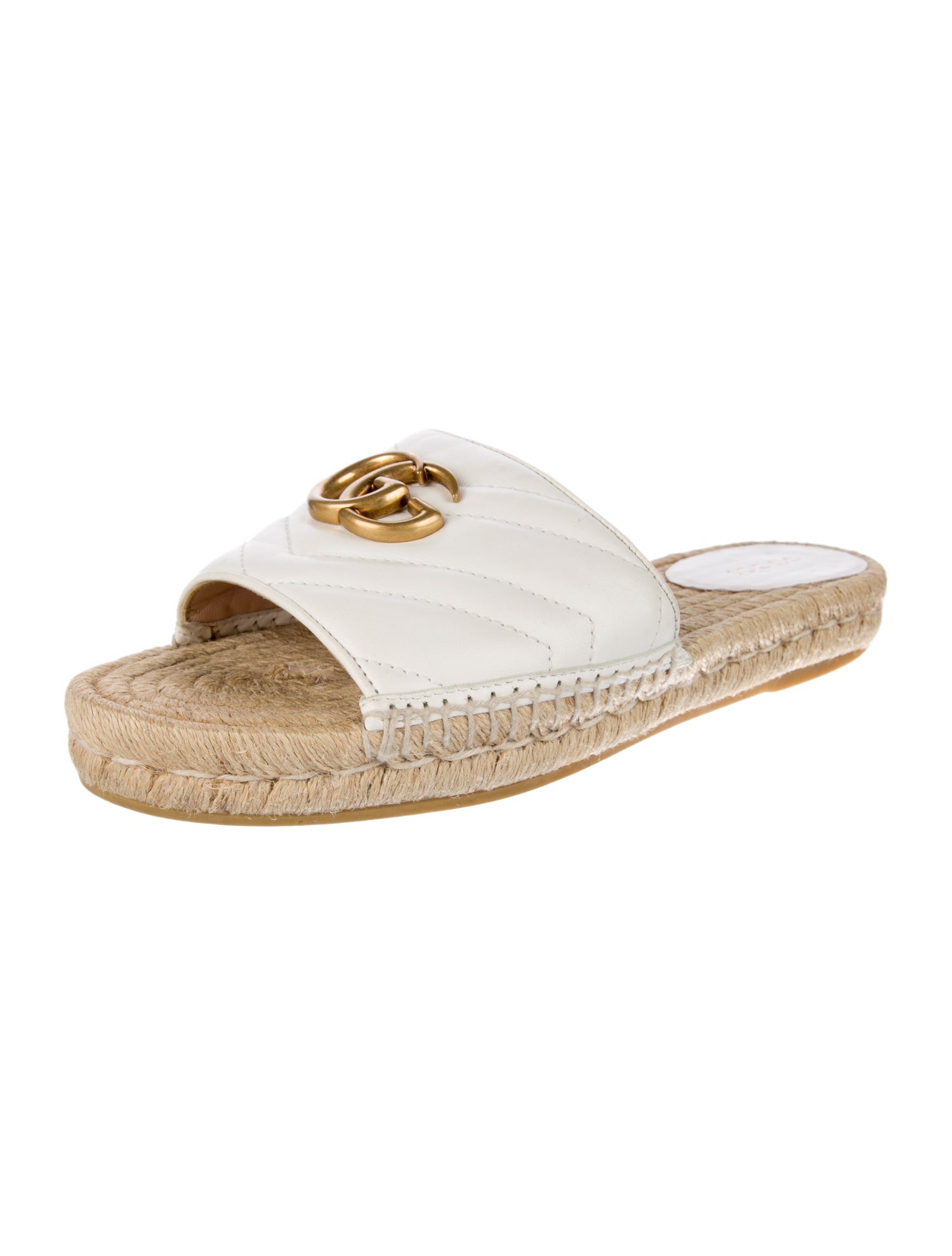 Gucci Interlocking CC Logo Jute Espadrilles