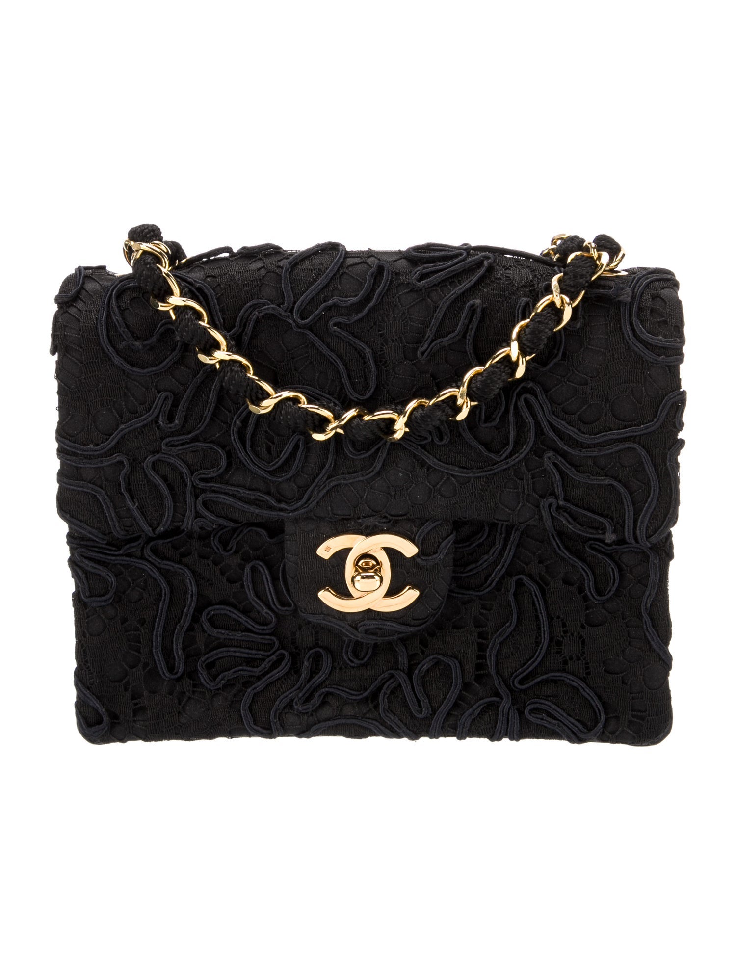 Chanel Classic Mini Lace Square Flap Bag