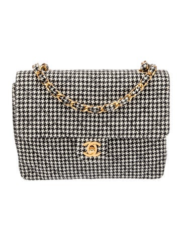 Chanel Crossbody Bags Small Houndstooth Square Flap Bag