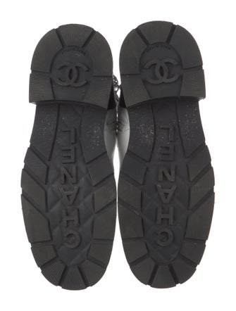 Chanel 2022 Interlocking CC Logo Moto Boots