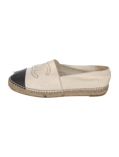 Chanel Interlocking CC Logo Lambskin Espadrilles