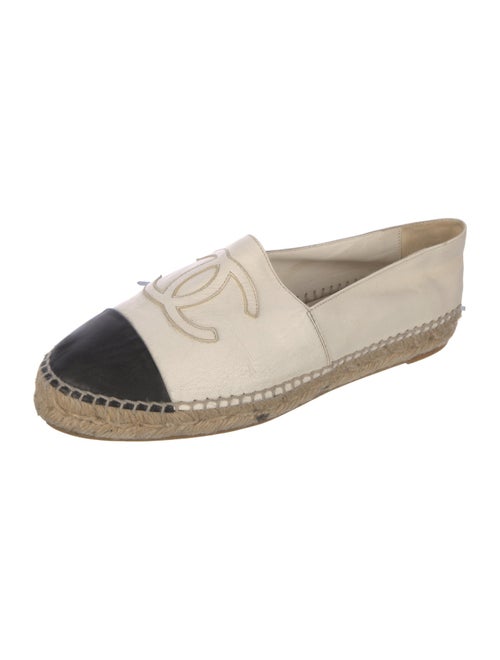 Chanel Interlocking CC Logo Lambskin Espadrilles