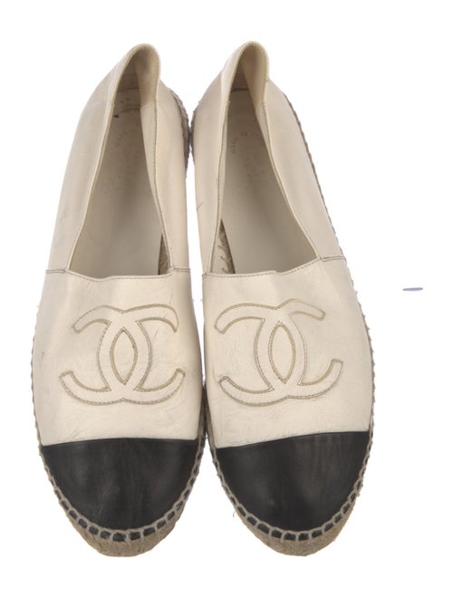 Chanel Interlocking CC Logo Lambskin Espadrilles