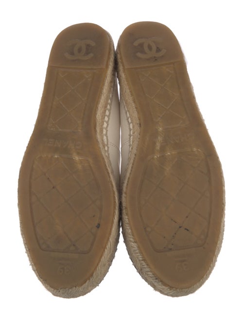 Chanel Interlocking CC Logo Lambskin Espadrilles