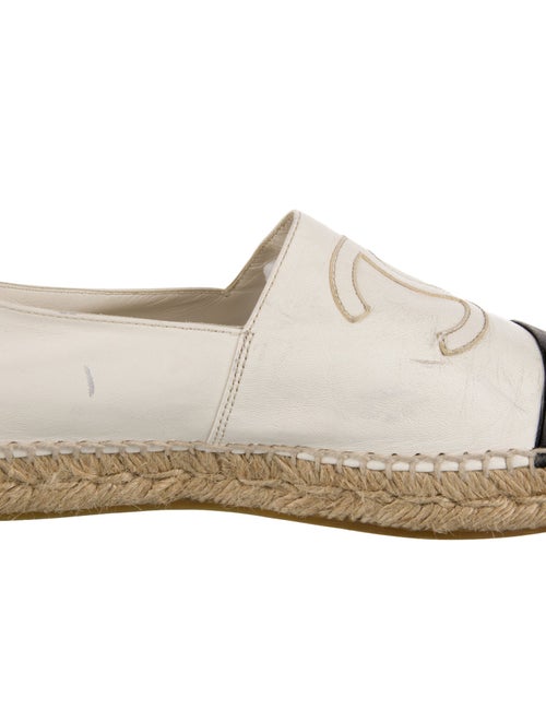 Chanel Interlocking CC Logo Lambskin Espadrilles