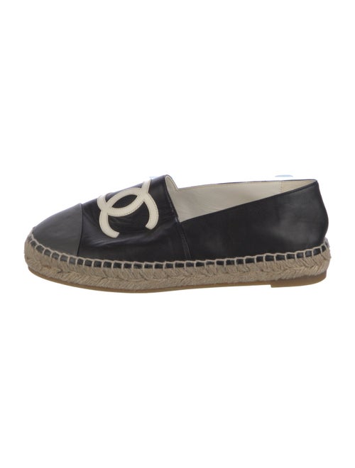 Chanel Interlocking CC Logo Lambskin Espadrilles