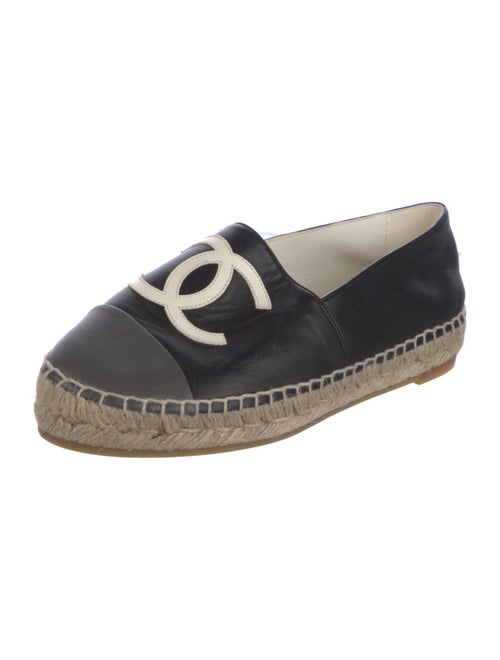 Chanel Interlocking CC Logo Lambskin Espadrilles
