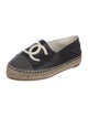 Chanel Interlocking CC Logo Lambskin Espadrilles