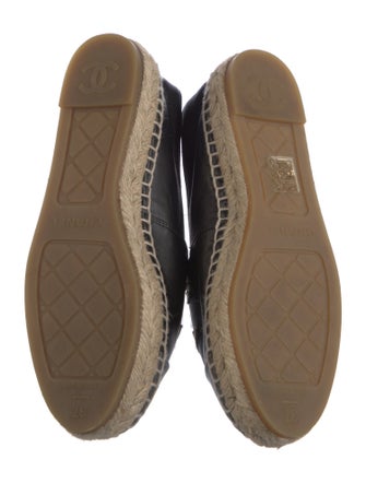 Chanel Interlocking CC Logo Lambskin Espadrilles