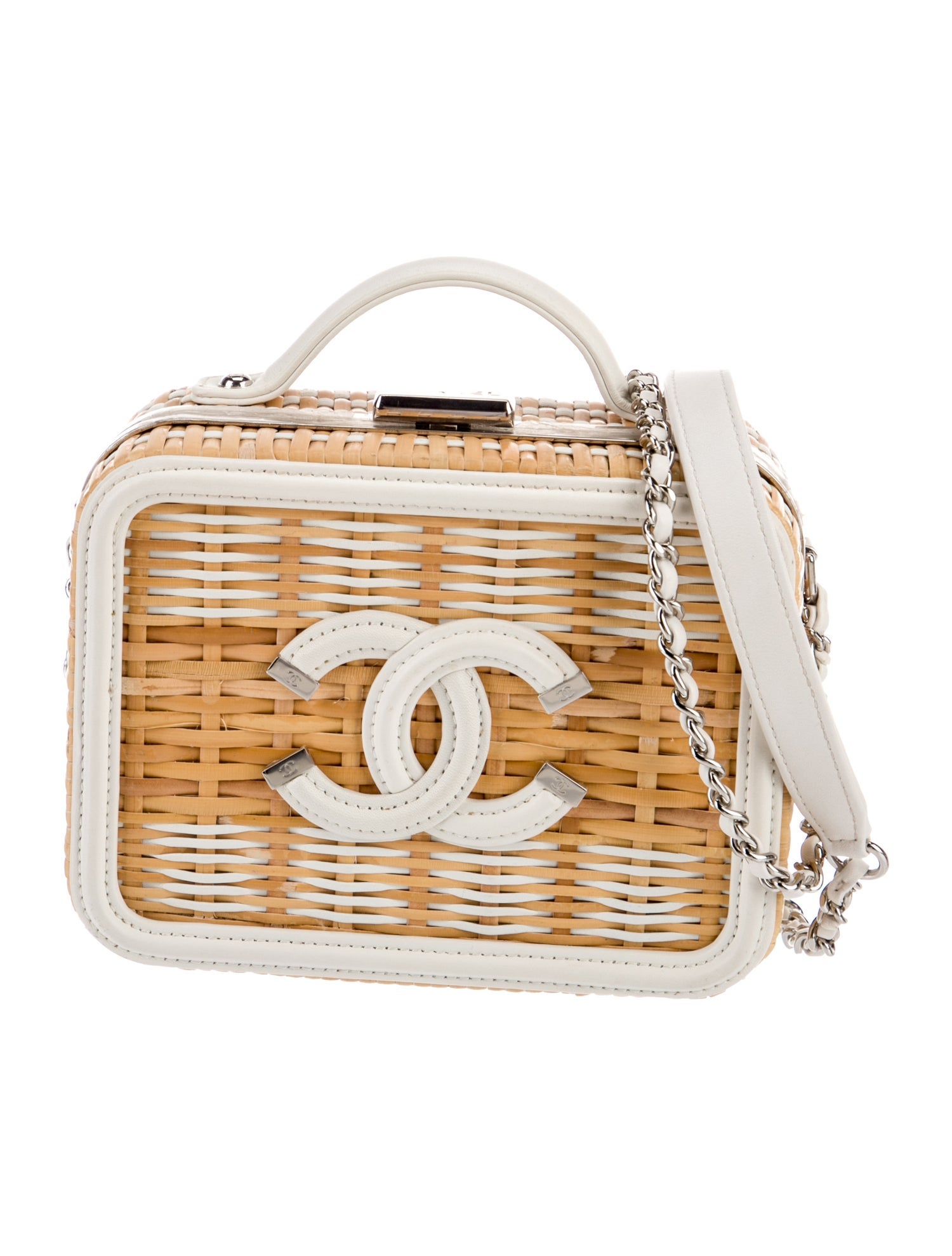 Chanel Small Rattan Filigree Vanity Case