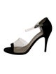 Chanel Interlocking CC Logo Satin Sandals