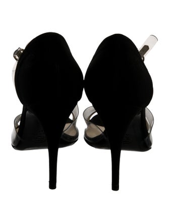 Chanel Interlocking CC Logo Satin Sandals