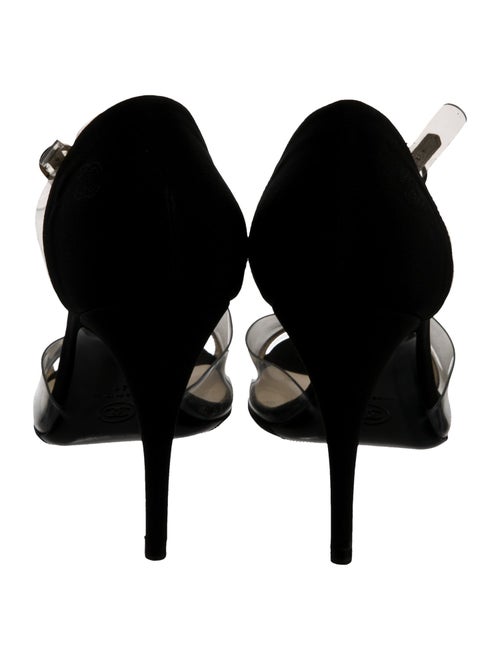 Chanel Interlocking CC Logo Satin Sandals