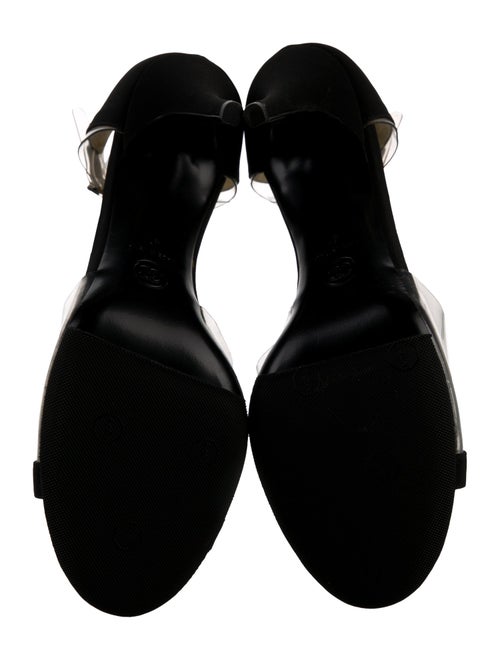 Chanel Interlocking CC Logo Satin Sandals